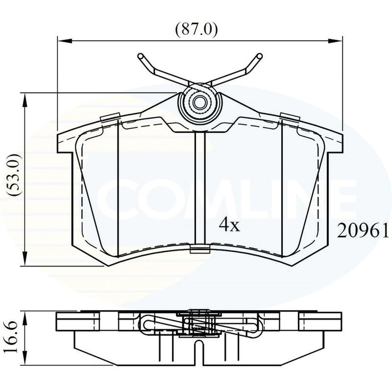 Comline Front & Rear Brake Discs & Pads fits Audi A4 B5 1994-2001 1.6 1.9
