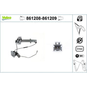 Valeo Electric Window Regulator Lifter Left Rear 861208