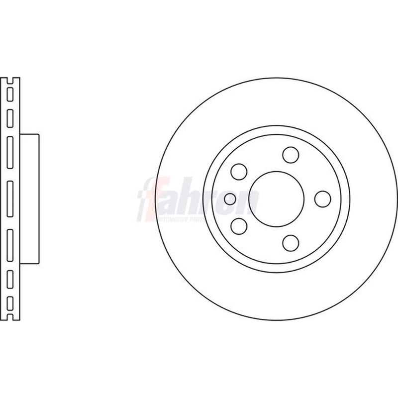 Fahren 2 x Vented Front Brake Discs FBD6073-x2