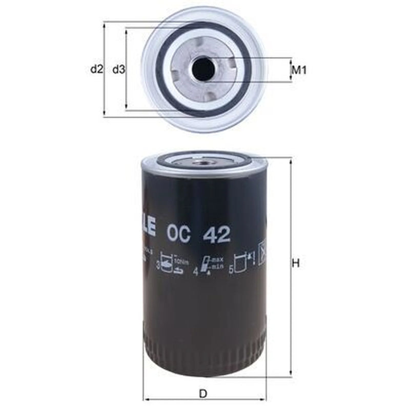 Mahle Engine Oil Filter OC 42