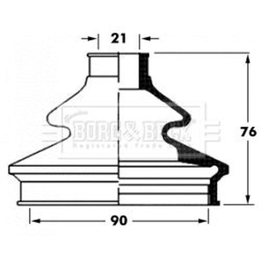 Borg & Beck Drive Shaft Bellow Kit Wheel Side BCB6062