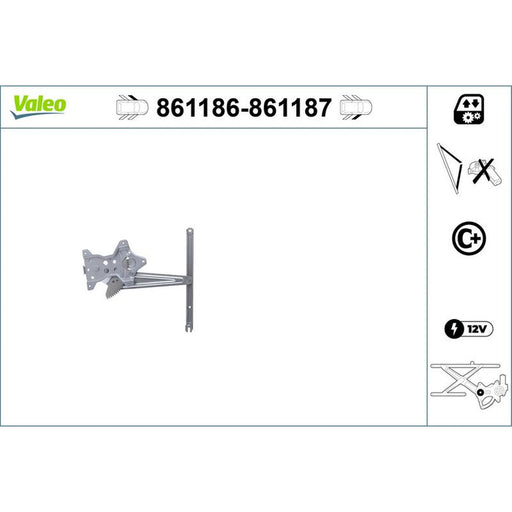 Valeo Electric Window Regulator Lifter Left Front 861186