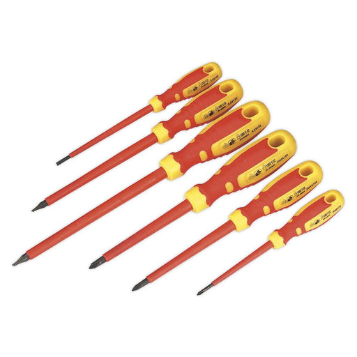 Sealey Screwdriver Set 6pc VDE Approved GripMAX AK6122 Sealey - Dynamic Drive