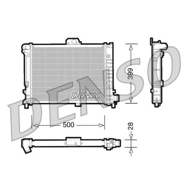 Denso Engine Radiator fits Saab 9000 1984-1998 2.0 2.3