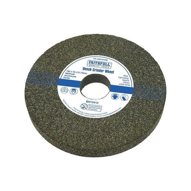 Faithfull General Purpose Grinding Wheel 150 x 16mm Medium Alox Faithfull - NN4 Online