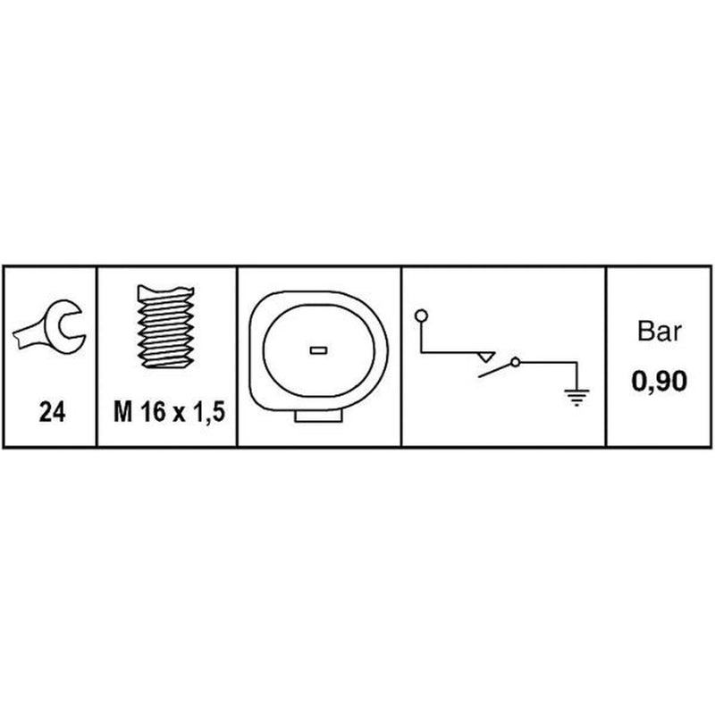 Hella Oil Pressure Sensor Switch fits Skoda Fabia I 1999-2003 1.0 1.4