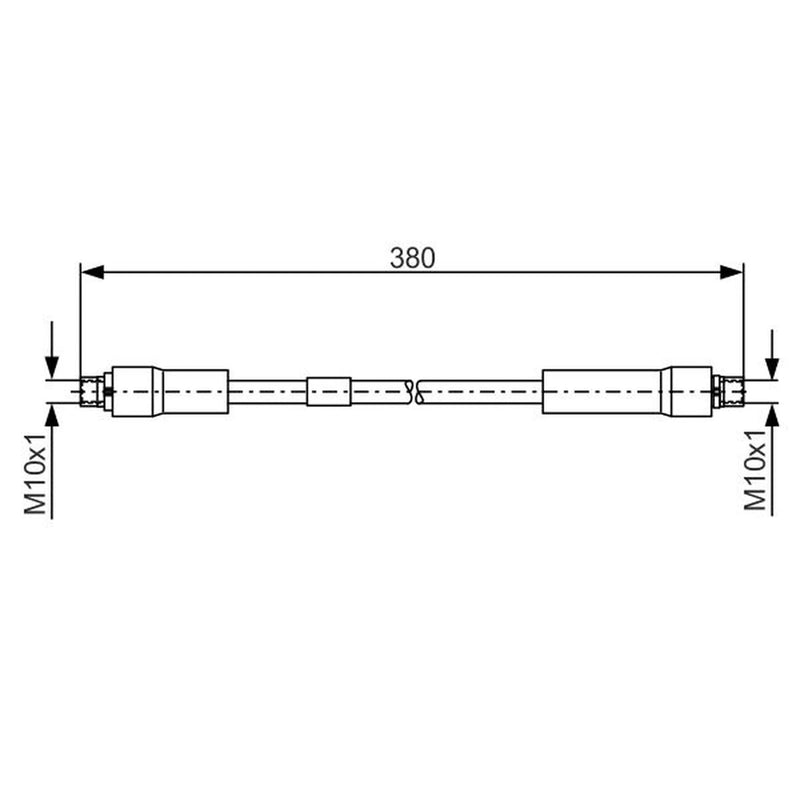 Bosch Brake Hydraulic Hose Line Front fits Audi A8 D3 2002-2010