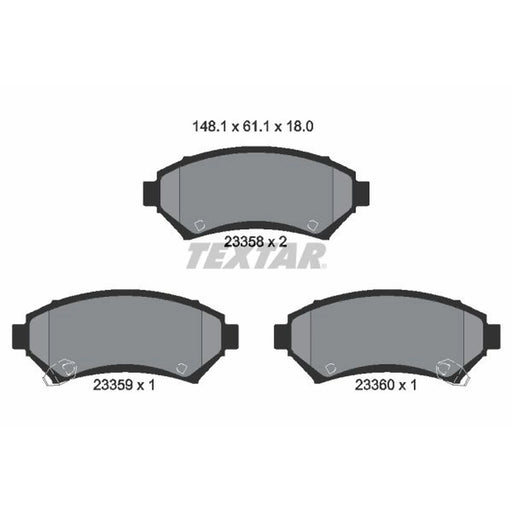 Textar Front Brake Pad Set 2335801