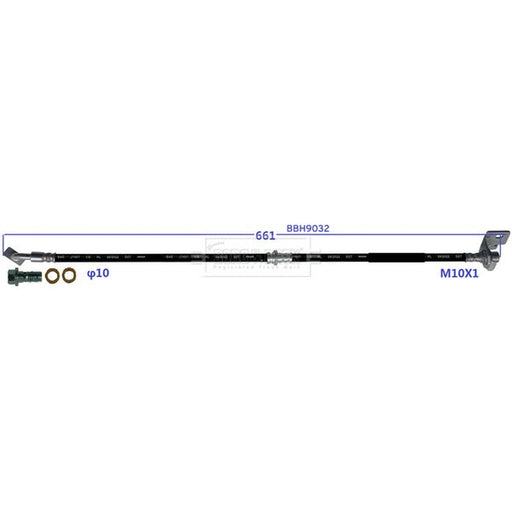Borg & Beck Brake Hydraulic Hose Line Front Left BBH9032