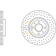 NAPA 2 x Perforated/Vented Front Brake Discs NBD5847-x2