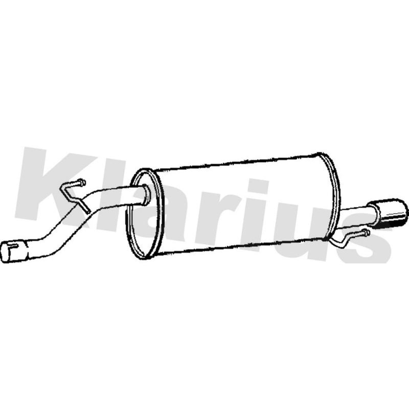 Klarius Box With Tail Pipe Rear fits Opel Corsa D 2006-2014 1.3