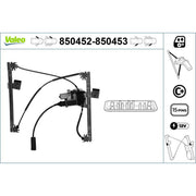 Valeo Electric Window Regulator Lifter Left Front 850452