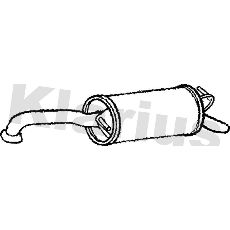 Klarius Box With Tail Pipe Rear fits Toyota Yaris/Vitz 1999-2005 1.3