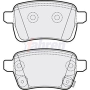 Fahren Front & Rear Pads fits Fiat Tipo 2016-2020 1.4 1.6