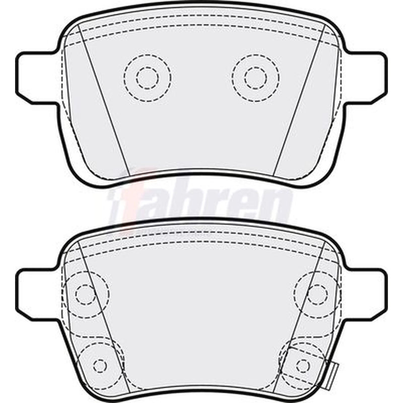 Fahren Front & Rear Pads fits Fiat Tipo 2015-2020 1.3 1.4