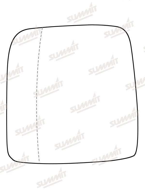 Summit Stick-On Commercial Mirror Glass fits Renault Trafic 16 On LHS Summit - Bars 4 Cars