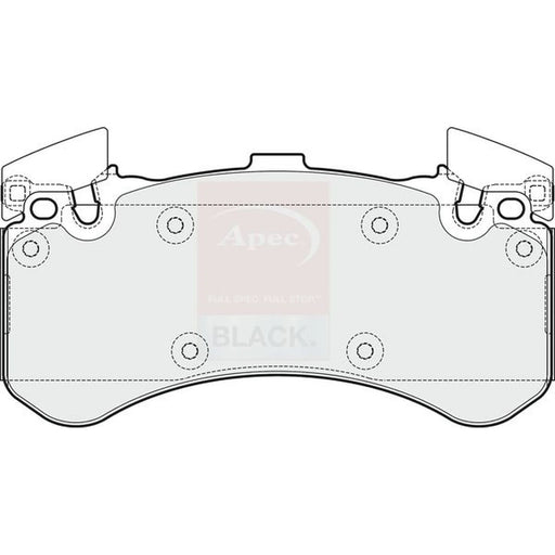 Apec Black Front Brake Pad Set fits Audi A6 C7 2012-2018