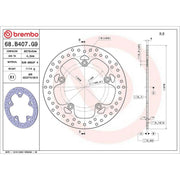 Brembo Rear Brake Rigid Brake Disc Discs & Pads fits BMW R 1200 2003-2014