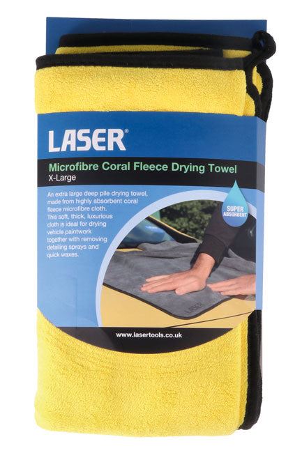 Laser Microfibre Coral Fleece Drying Towel - XL Laser - Dynamic Drive