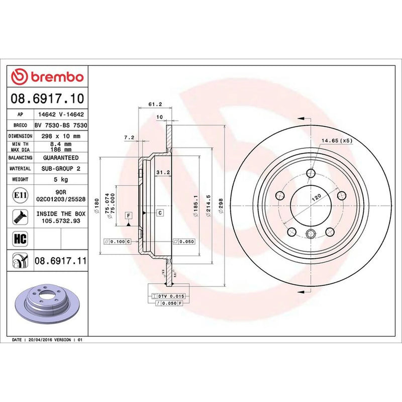 Brembo Front & Rear Brake Discs & Pads fits BMW 5 2000-2003