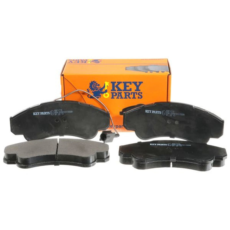 Key Parts 4 x Front Brake Pad Set fits Citroën Relay II 2002-2006 2.0 2.2 2.8