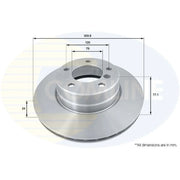 Comline Front Brake Internally Vented Discs & Pads fits BMW 5 2003-2010