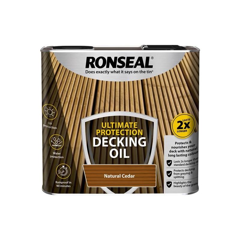 Ronseal Ultimate Protection Decking Oil Natural Cedar 2.5 litre Ronseal - Dynamic Drive