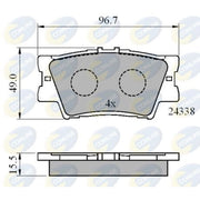 Comline Front & Rear Brake Discs & Pads fits Toyota Rav 4 IV 2012-2019