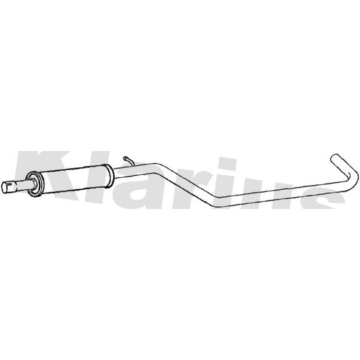 Klarius Box With Centre Pipe Centre fits Audi A3 2012-2016 1.4