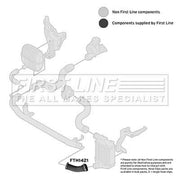 First Line Intercooler Turbo Charge Air Hose fits Audi A6 Allroad C6 2006-2011