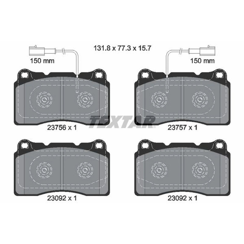 Textar Front Brake Pad Set 2375601
