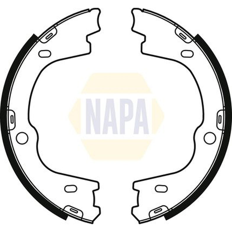 NAPA Parking Brake Shoe Set fits Hyundai I800 Travel 2008 on 2.5