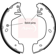 Apec Brake Shoe Set Axle Kit fits Ford Transit 1994-2000 2.0 2.5