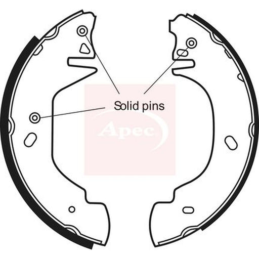 Apec Brake Shoe Set Axle Kit fits Ford Transit 1994-2000 2.0 2.5