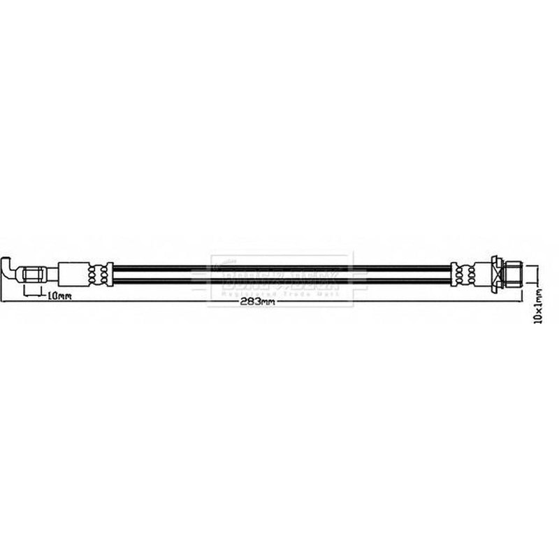 Borg & Beck Brake Hydraulic Hose Line outer BBH8160