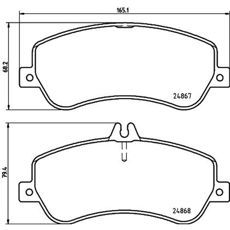 DON Front Brake Pad Set fits Mercedes-Benz Glk-Class 2008-2015
