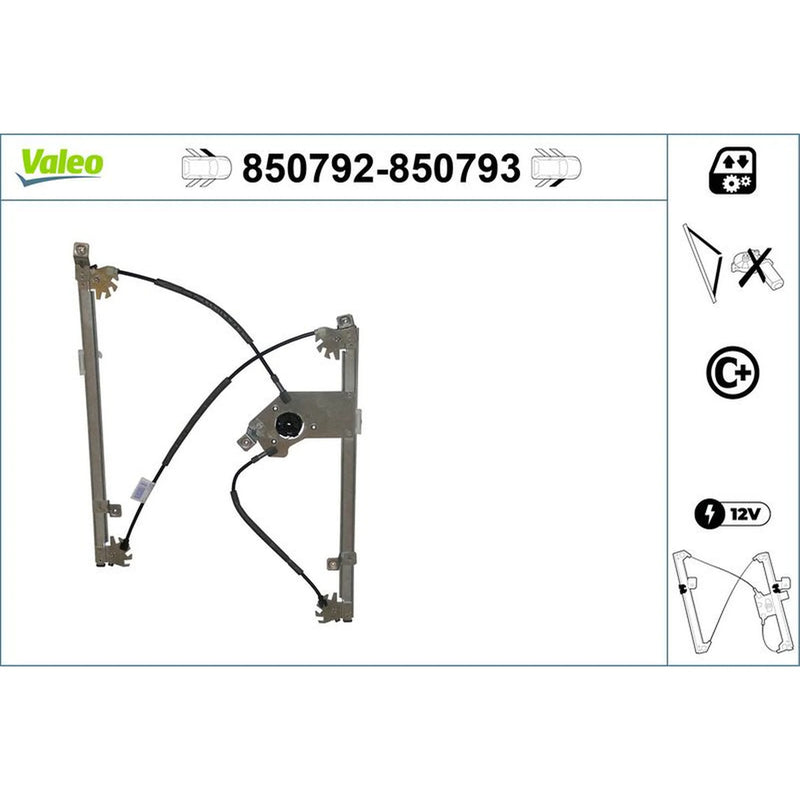 Valeo Electric Window Regulator Lifter Left Front 850792