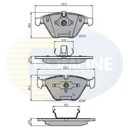 Comline Front & Rear Brake Discs & Pads fits BMW 5 2003-2010