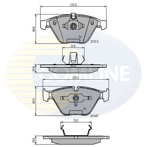 Comline Front & Rear Brake Discs & Pads fits BMW 5 2003-2010