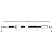 Borg & Beck Brake Hydraulic Hose Line Front Right BBH8767