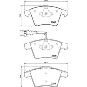 Brembo 4 x Front Brake Pad Set fits VW Touareg 2002-2018 2.5 3.0 4.2 5.0 6.0