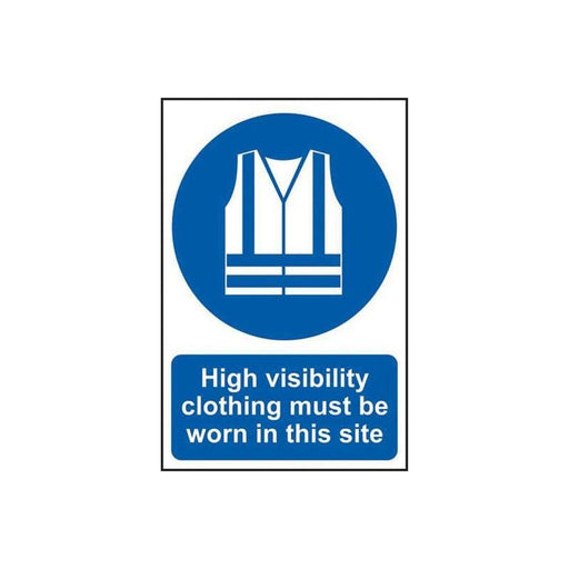 Scan High Visibility Jackets Must Be Worn In This Site - PVC Sign 200 x 300mm Scan - Dynamic Drive
