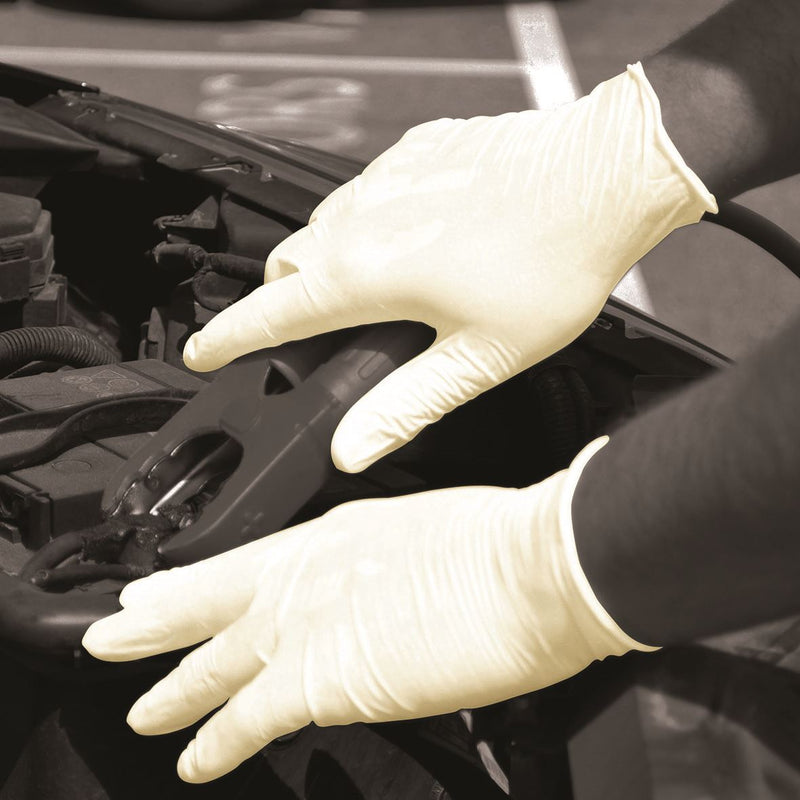 Bodyguards Powder Free White Latex Disposable Gloves Medium Box of 100 Bodyguard - Dynamic Drive