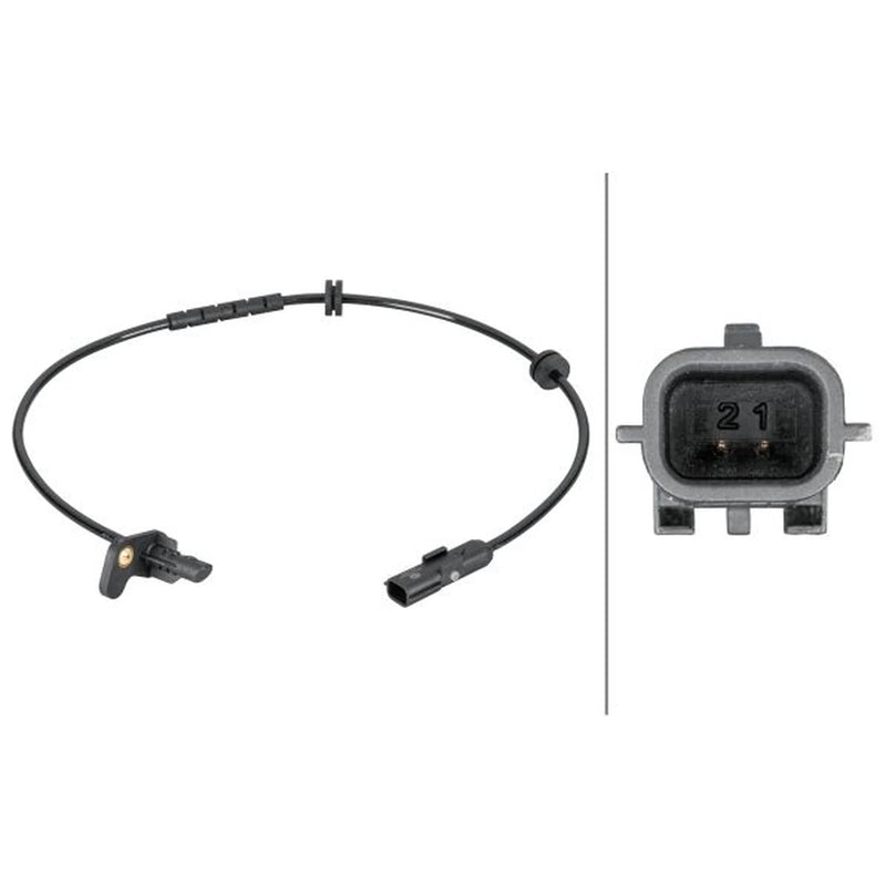 Hella ABS Wheel Speed Sensor Rear Right fits Renault Captur I 2013-2019