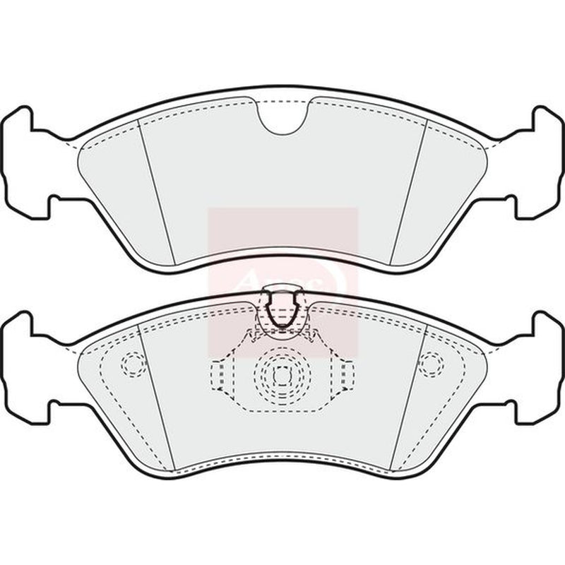 Apec Front Brake Pad Set fits Opel Astra F 1991-1998 1.6 1.7 2.0