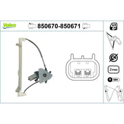 Valeo Electric Window Regulator Lifter Left Rear 850670