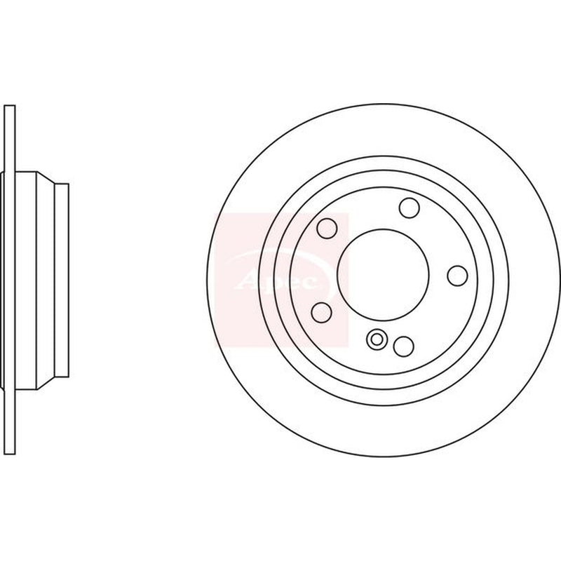 Apec Rear Brake Solid Discs & Pads fits Mercedes-Benz Sl 2003-2012