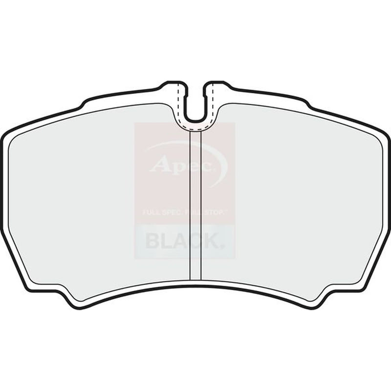Apec Black Rear Brake Pad Set fits Ford Transit 2006-2014 2.2 2.3 2.4 3.2