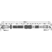 Borg & Beck Brake Hydraulic Hose Line Front Right BBH6957