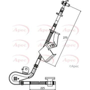 Apec Brake Hydraulic Hose Line Front Right HOS3939